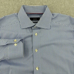 ETON Dress Shirt Men's 15.75-40 Blue Plaid Long Sleeve Ganghester 1928 Button Up - Picture 1 of 8