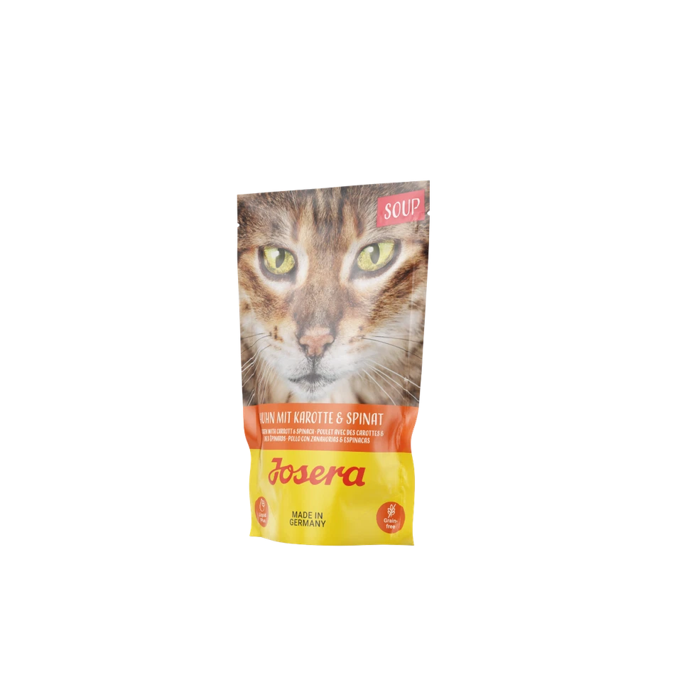 JOSERA Soup Huhn mit Karotte & Spinat (16 x 70 g) I getreidefreies Katzenfutter - Bild 1 von 1