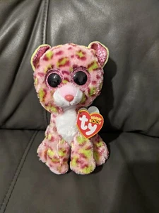 2020 TY Beanie Boos 6" LAINEY Leopard Glitter Eyes Stuffed Animal Toy Plush MWMT - Picture 1 of 6
