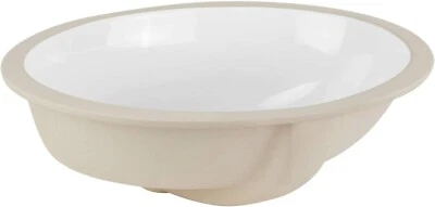 Fregadero de baño bajo montaje 19" blanco vítreo china firma herrajes manglar Foto 1 de 4