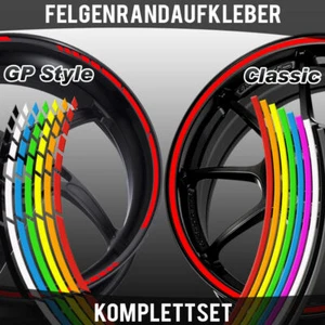 Felgenrandaufkleber Classic & GP Design Auto Motorrad Fahrrad Felgenaufkleber - Picture 1 of 1