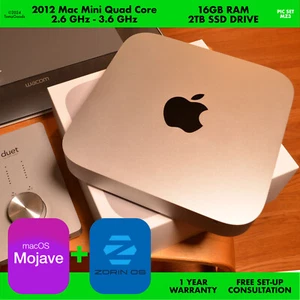 MacOS MOJAVE + ZORIN 17 LINUX OS 2012 Mac Mini 2.6GHz i7 QUAD 2TB SSD 16GB RAM - Afbeelding 1 van 24