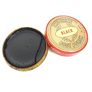Vintage Shoe Shu-Shine Boot Polish TIN by Signal Chemical - With Polish 29 cents - Picture 1 of 9