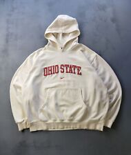 Vintage Ohio State Buckeyes Nike Team White Hoodie Sweatshirt 90s Y2K XL