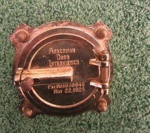 Salvataggio architettonico vintage ottone raro protezione porta peephole peep hole speakeasy - Foto 1 di 3