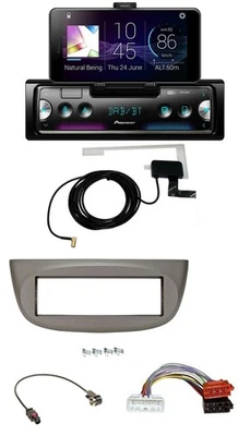 Pioneer DAB Bluetooth MP3 USB Autoradio für Renault Twingo ab 2015 beige-grau - Bild 1 von 4