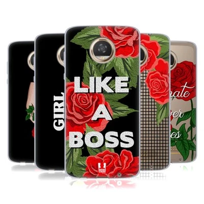 FUNDA DE GEL SUAVE HEAD CASE DESIGNS ROSAS ROJAS PARA TELÉFONOS MOTOROLA Foto 1 de 4
