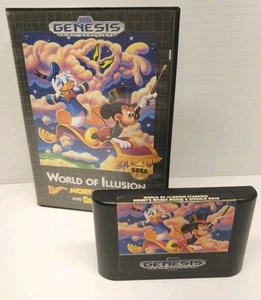 World of Illusion Topolino e Paperino (Sega Genesis) custodia e gioco TESTATO - Foto 1 di 5