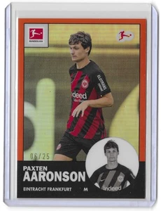 2023-24 Topps Chrome Bundesliga Orange Refractor /25 PAXTEN AARONSON #TAN-18 - Picture 1 of 3