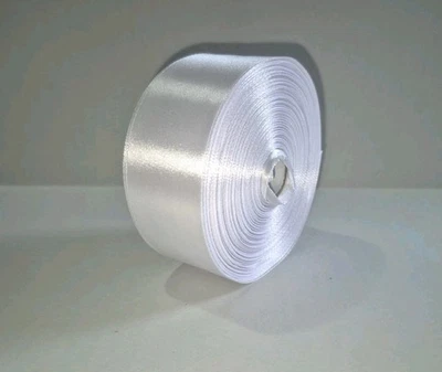 Satin Ribbon 1.5" 50 Yards Roll Bulk White NEW Wrapping Gifts, Crafts - Image 1 of 2