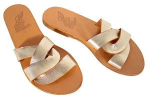 Sandalias deslizantes doradas ANTIGUAS GRIEGAS Desmos $270 38/8 - Imagen 1 de 9