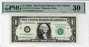 1988A Federal Reserve 'WEB'note-fr.1917-F (FL Block)Run 14 2/1-PMG 30 -Scarce - Picture 1 of 6