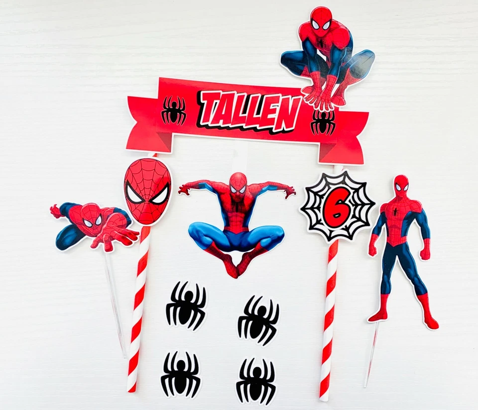 Topper de pastel Spiderman personalizado  Foto 1 de 1
