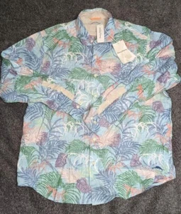 Tommy Bahama Tropical Caliente Graceful Sea Linen L/S Reversed Shirt Men's $130 - Picture 1 of 10