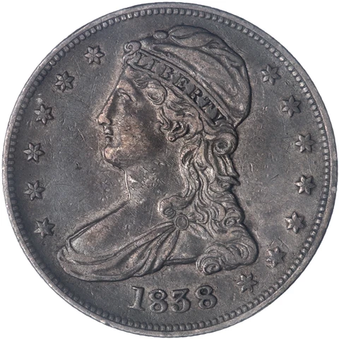 1838 (P) Capped Bust Half Dollar Extra Fine XF+ See Pics N955 Cover