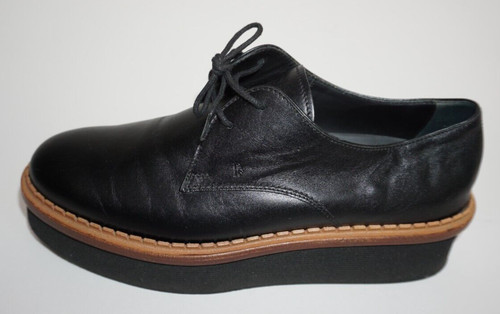 TOD’S Oxford TOD'S donna nere in pelle con plateau misura 37 5 tacco 1 5"