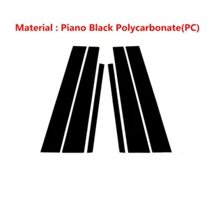 6Pcs Black Car Exterior Door Pillar Posts Trim Cover for Lincoln Towncar 98-14 - Picture 1 of 13