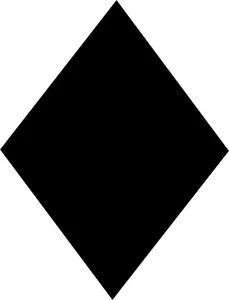 Diamond Card Suit Symbol 1 Color Window Wall Vinyl Decal Sticker Printed - Picture 1 of 5