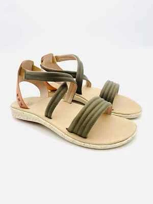 Superfeet Size 11 DK Gray/Salmon Crisscross Leather Shoes Sandals - Image 1 of 4