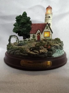 Vintage - Thomas Kinkade - beleuchteter Leuchtturm - "Leuchtfeuer der Hoffnung" - Bild 1 von 12