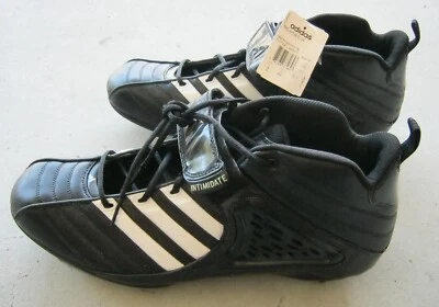 ADIDAS PRO INTIMIDATE D 3/4 FOOTBALL CLEATS BLACK & WHITE SIZE US 18, NEW NO BOX - Image 1 of 4