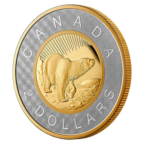 2021 Canada Renewed Silver Toonie - 25th anniv of toonie Gold plated silver 2 oz Cover
