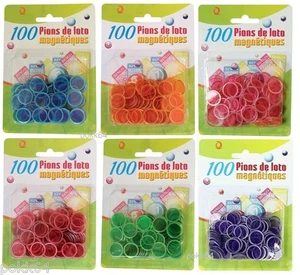 100 pions Magnétiques Loto Bingo jetons aimantés pour bâton magnetic 6 couleurs - Imagen 1 de 7