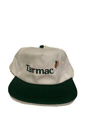 Vintage Tarmac Adjustable Trucker Hat Embroidered White & Green