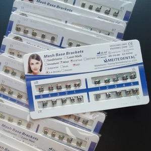 20 Sets Orthodontic Dental Metal Brackets Brace Mini 018 MBT 345 Hooks Ultrathin - Picture 1 of 7