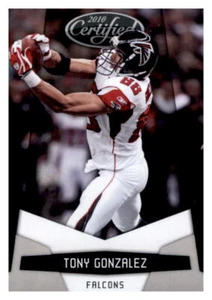 2010 Certified Tony Gonzalez NFL Base Card PWE Set Break Falcons #8 - Picture 1 of 2