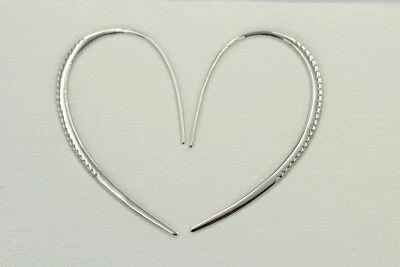 Design Orecchini In Argento Circa 4 Cm Con Molti Zirconi Rodio - Immagine 1 di 4