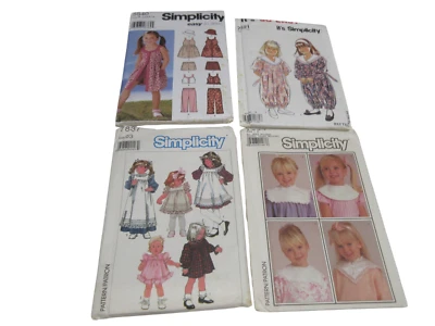 New TODDLER GIRL Sewing Pattern Simplicity 7521 79947837 5540 Uncut Sz 3-4-5-6-7 - Image 1 of 4