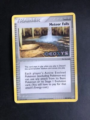 Pokemon METEOR FALLS 89/107 | REVERSE HOLO | MP Moderate Play | EX Deoxys | 2005 - Image 1 of 4