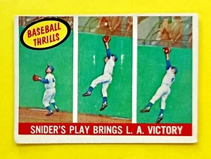 1959 Topps Baseball Thrills Duke Snider World Series #468 Los Angeles Dodgers - Imagen 1 de 5