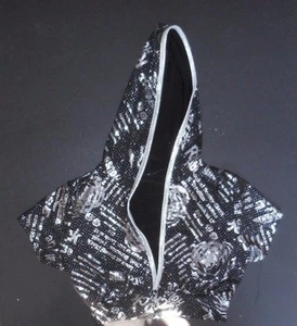 Disfraz de baile negro plateado corto con capucha mediano para niños niñas hip hop - Imagen 1 de 1