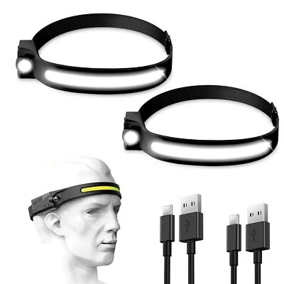 Lámpara Frontal LED Recargable Antorcha Frontal Con Sensor 230° (2 Piezas) - Imagen 1 de 4