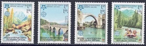 BOSNIA SERBA 2005 Cinquantenario francobolli Europa 4v MNH** - Picture 1 of 1