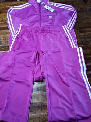 WOMENS ADIDAS Original Firebird Tracksuit Purple Loose Fit New SZ Medium NWT - Image 1 of 4