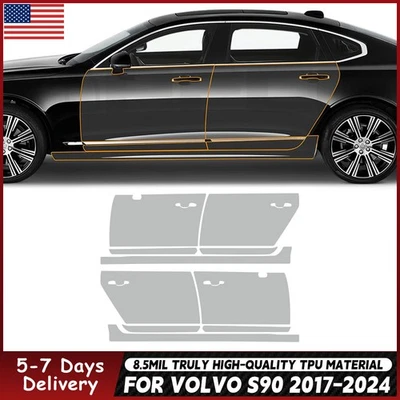 Película de protección de pintura precortada brillante transparente PPF TPU para puertas Volvo S90 2017-2024 Foto 1 de 4