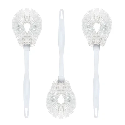 Toilet Bowl Brush w/ Curved Head, By LOLA, 3 Pk, Durable Poly Fiber Bristles - Image 1 of 4