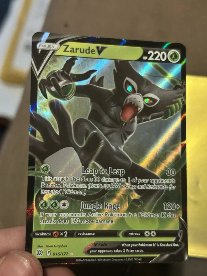 Pokémon Tcg Zarude V 016/172 Swsh09: Brilliant Stars Holo Brand New Mint - Image 1 of 4