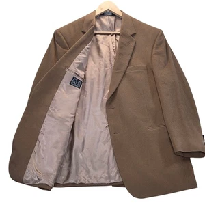 Jos A Bank 100% Cashmere Brown Blazer Jacket Size 44 Reg Men's Gordon Fit - Picture 1 of 8