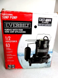 Everbilt HDS50 1/2 PS Gusseisen Sumpfpumpe 63 GPM 1000 041 120 Schwimmerschalter GEBRAUCHT - Bild 1 von 3