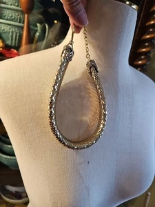 Vintage Whiting and Davis ? Gold Toned Classic Mesh Choker Necklace Read - Picture 1 of 11