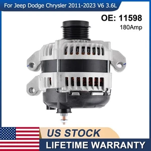 Alternator For Jeep Grand Cherokee Dodge Chrysler 2011-2023 V6 3.6L 180Amp 11598 - Bild 1 von 10