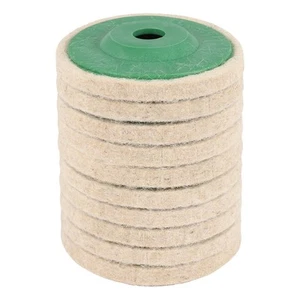 2X(10Pcs 100Mm 4 Inch Wool Buffing Round Polishing Wheels Pads Polisher1590 - Picture 1 of 7