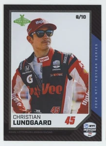 2024 Parkside IndyCar Premier Edition Black Foil Christian Lundgaard Rookie 9/10 - Picture 1 of 2