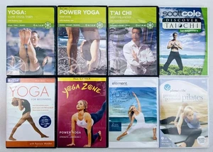 DVD Lot Of 8, Yoga, Tai Chi, Pilates, Gaiam & others, Yee, Walden, Cole + more - Picture 1 of 3