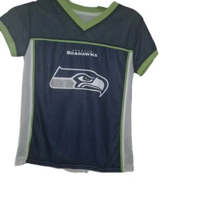 Seattle Seahawks Reversible Flag Football Shirt Top Youth Small Used - Picture 1 of 9