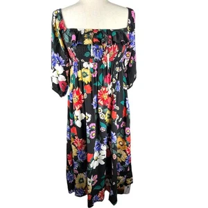 NUEVO Vestido Yumi Kim Eternal Sunshine Negro Tina Midi Top Calado Volantes Talla XS - Imagen 1 de 7